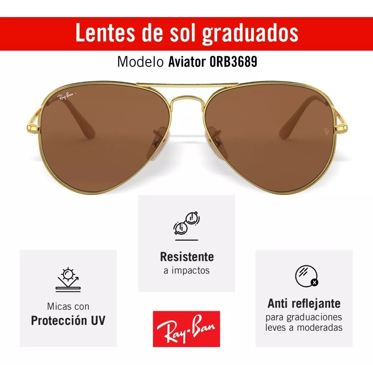 Lentes RB Aviator Classic