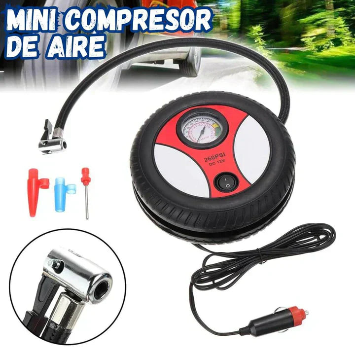 Inflador De Llantas Compresor Carro Portátil 12v / 260 Psi